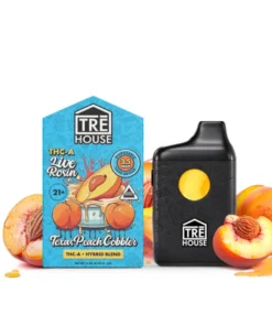 Texas Peach Cobbler – Live Rosin Hybrid THC-A Vape Pen – 3.5g